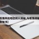 【与疫情风险地区的人接触,与疫情接触者的风险告知书】